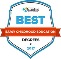 Badge that says Best Early Childhood Education Degrees 2017