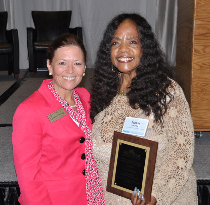 From left, VGCC Dean of Arts and Sciences Cynthia Young and Jacquelin Heath at the SYNERGY Conference.