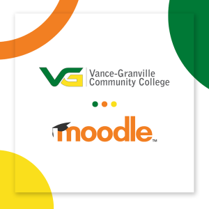 The logos for Vance-Granville Community College and Moodle