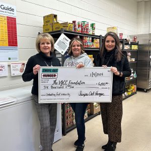 The Vance-Granville Community College Foundation accepts a grant from Swipe Out Hunger