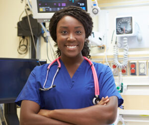 female nurse smiling
