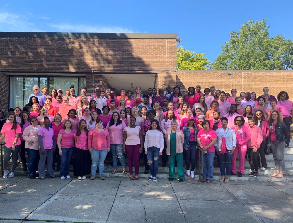 Image of Nurses wearing pink for Breast Cancer Awareness