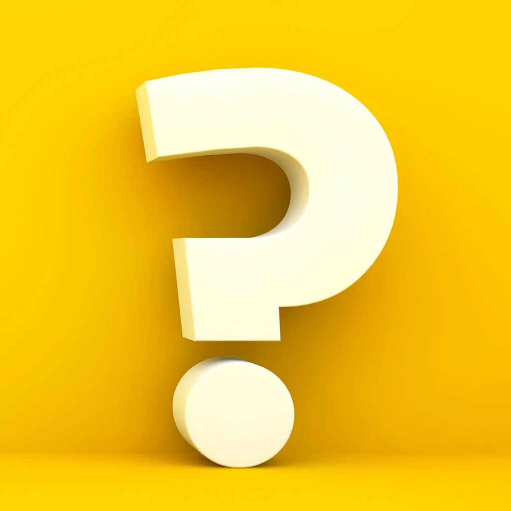 Graphic of a large white question mark in front of a yellow background [Adobe Stock 318889679]