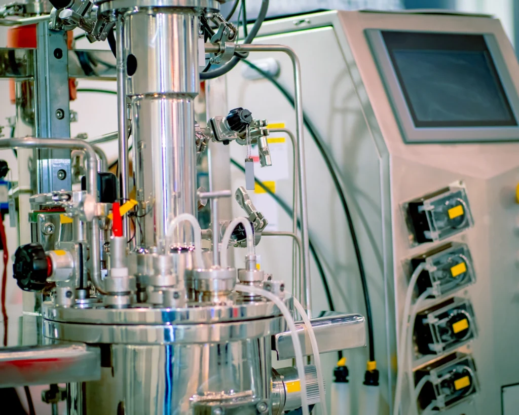 Stock photo of a bioreactor, a complex piece of equipment representative of what's in VGCC's biotechnology lab [Shutterstock ID 1488519449]