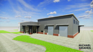 An exterior rending of what will be VGCC's new Transportation Center.