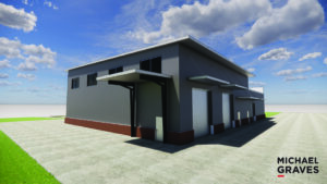 An exterior rending of what will be VGCC's new Transportation Center.