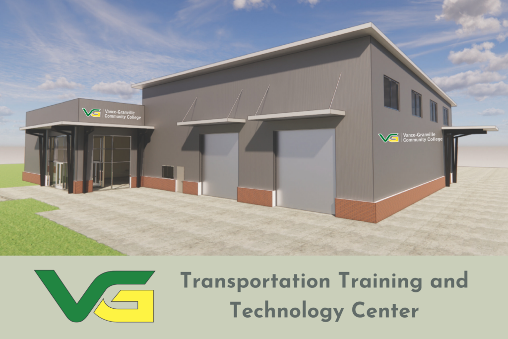 An artist's rendering of the new Transportation Training and Technology Center's main front entrance.